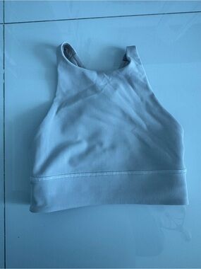 lululemon athletica light blue ribbed sports bra